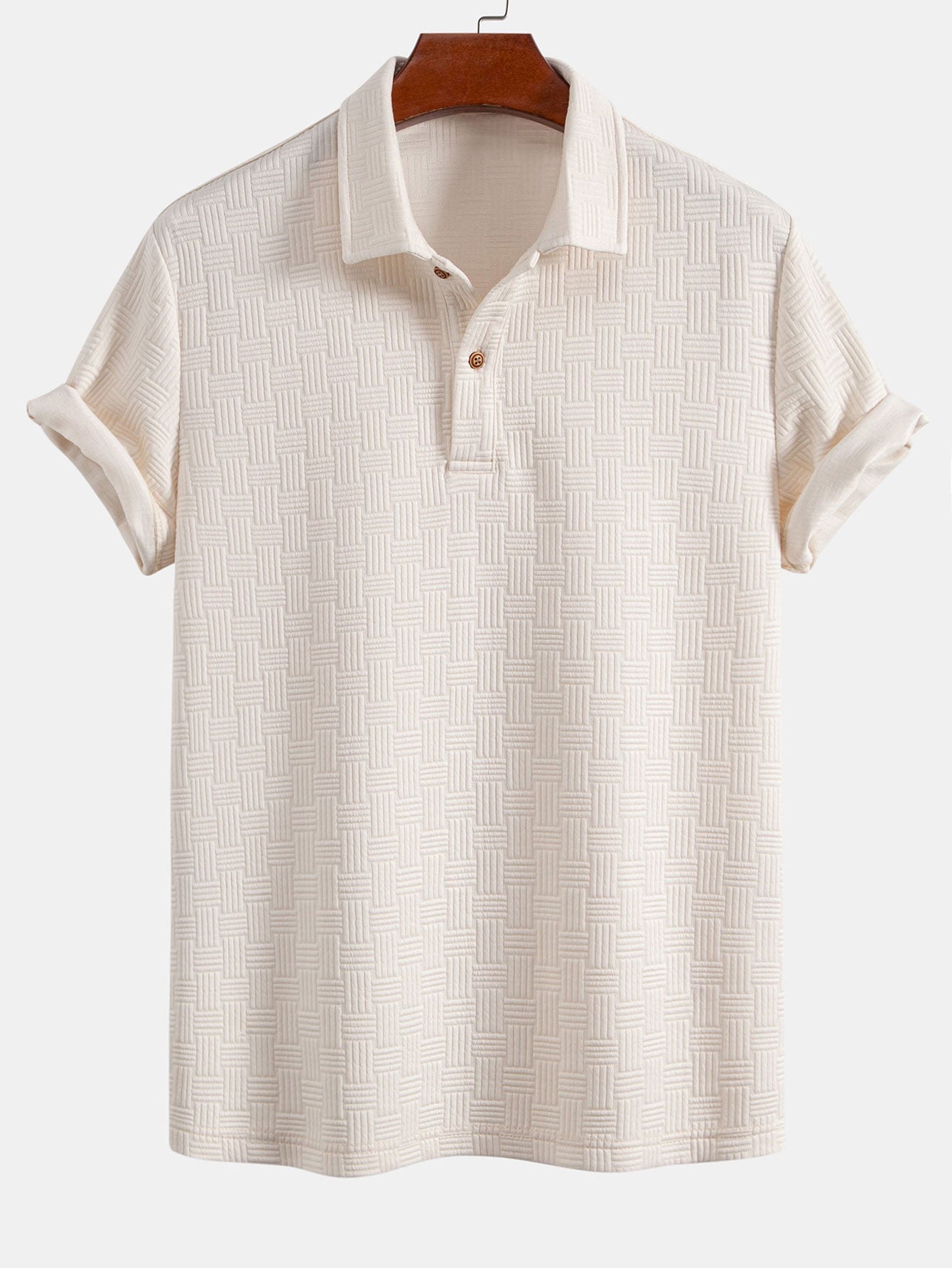 Gestreept Jacquard Poloshirt