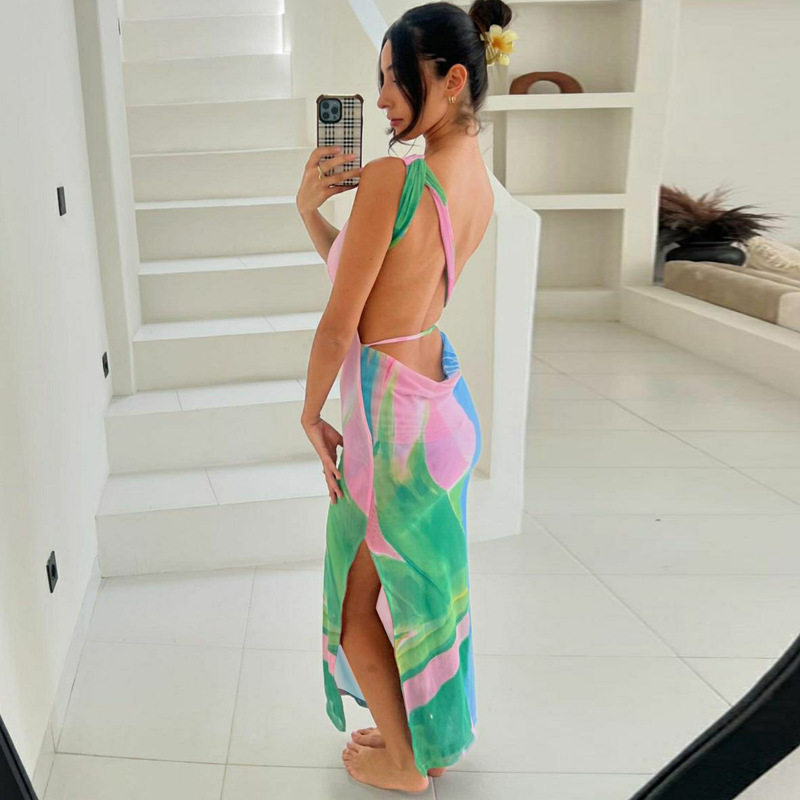 Nola | Pastelkleurige Maxi-jurk