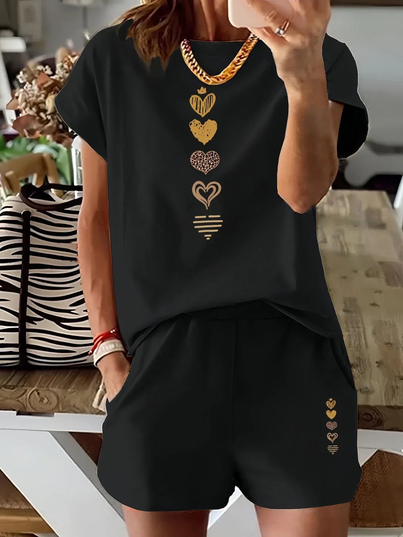 Lyra – Casual Tweedelige Set met Grafische Print