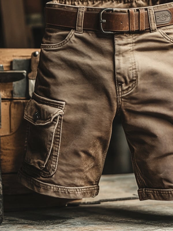 Prime™ – Retro Cargo Shorts met Meerdere Zakken