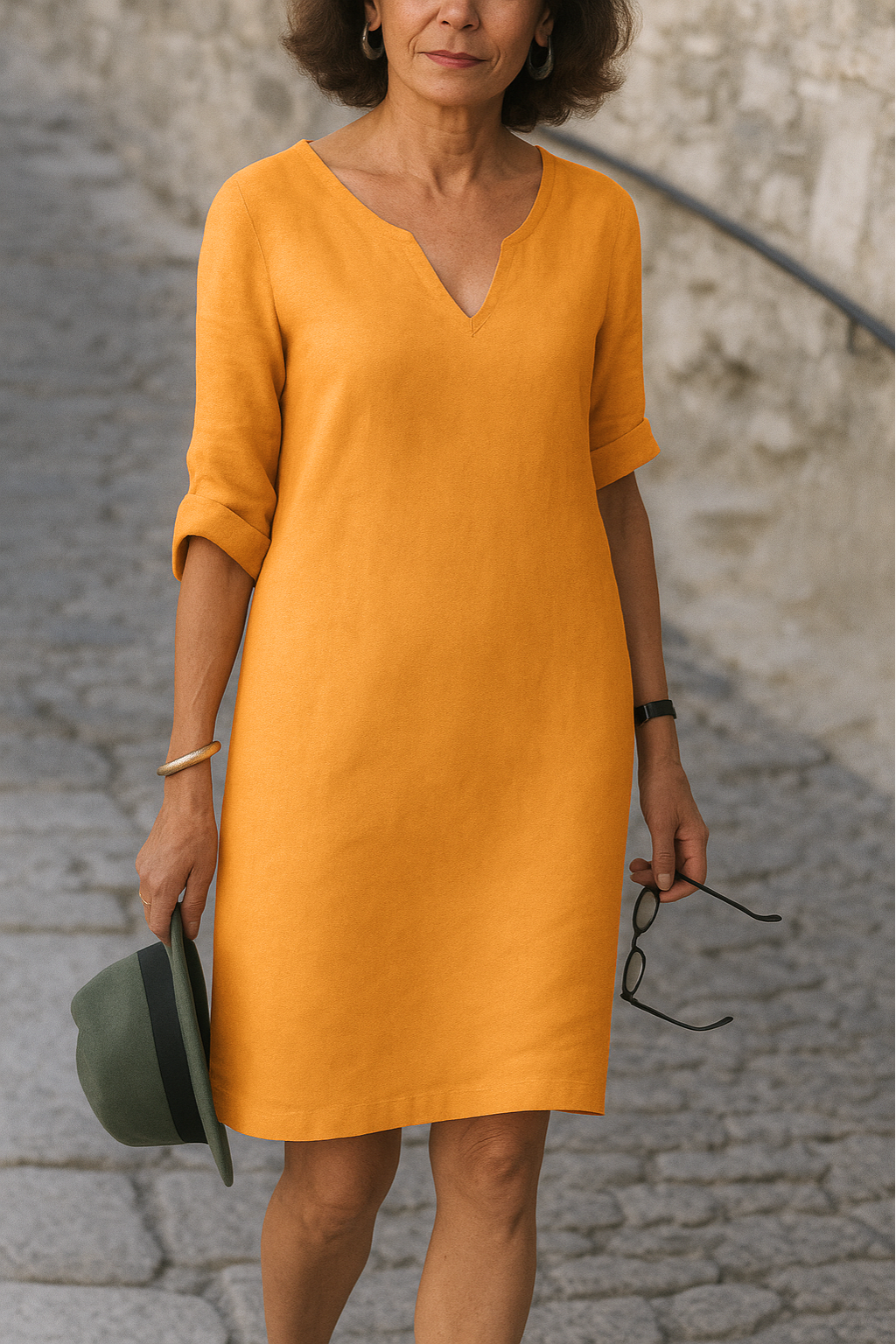 Ninon – Elegante Jurk met V-Hals