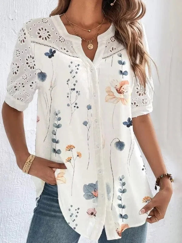 Zoila – Elegante Blouse met Korte Mouwen