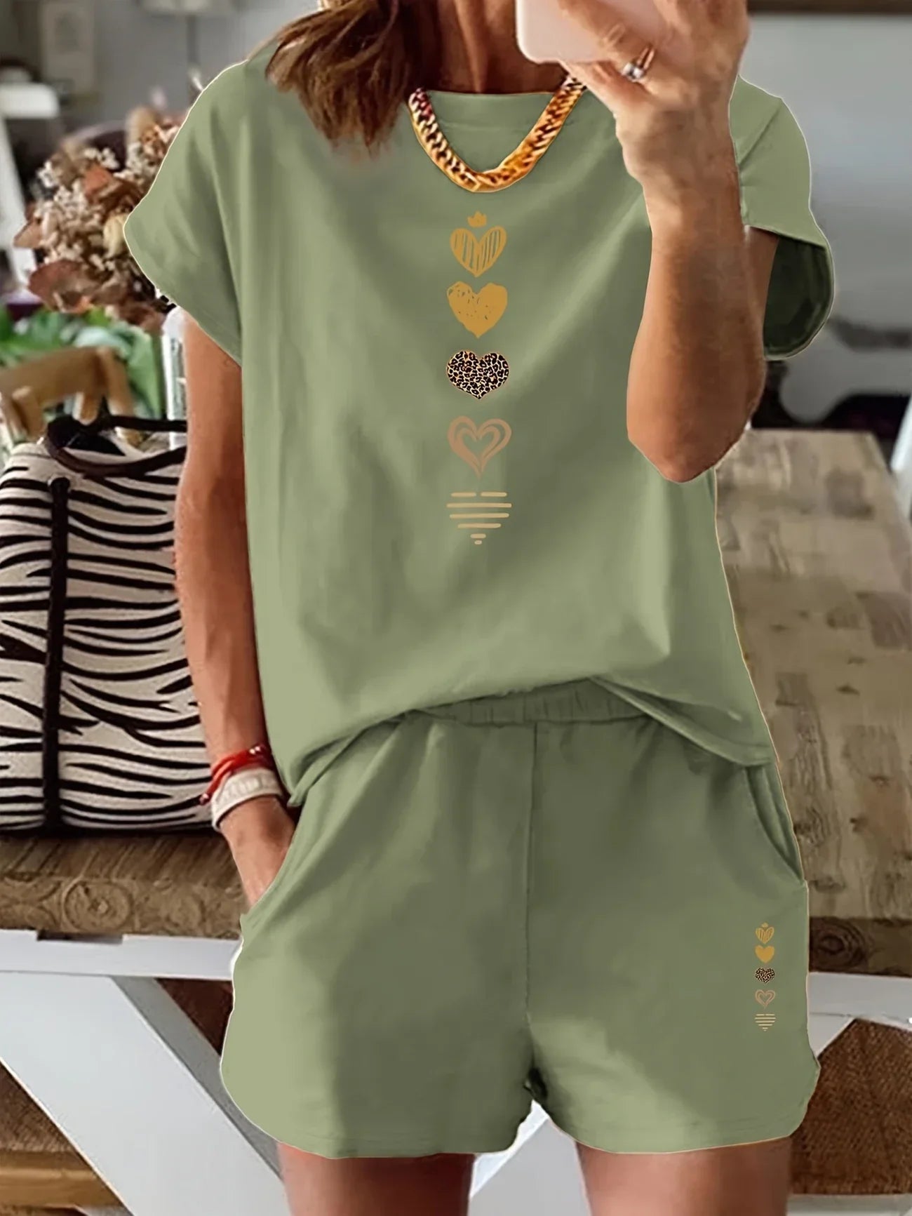 Lyra – Casual Tweedelige Set met Grafische Print