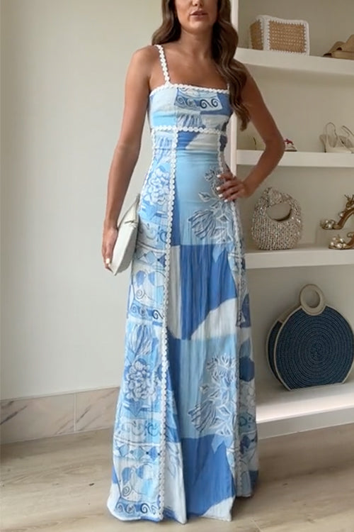 Ric Rac Maxi Jurk met Strikrug