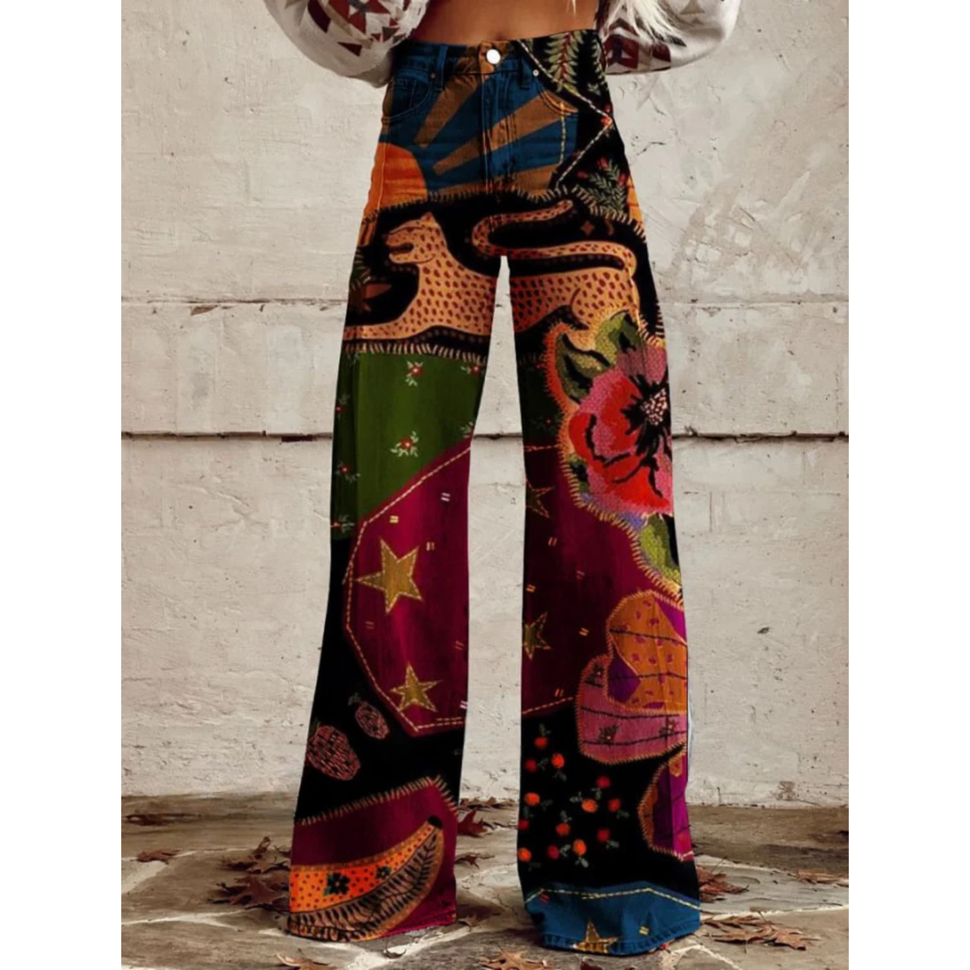 TERESA™ | VINTAGE BOHO WIJDE BROEK