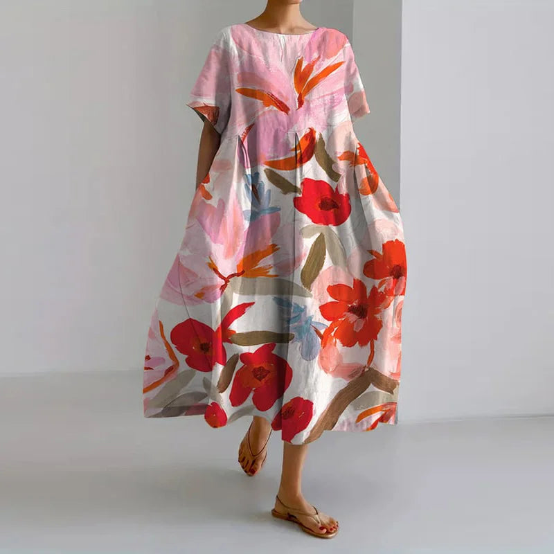 VALENTINA | Elegante Zomerjurk met Bloemenprint