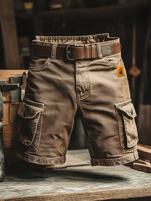 Prime™ – Retro Cargo Shorts met Meerdere Zakken