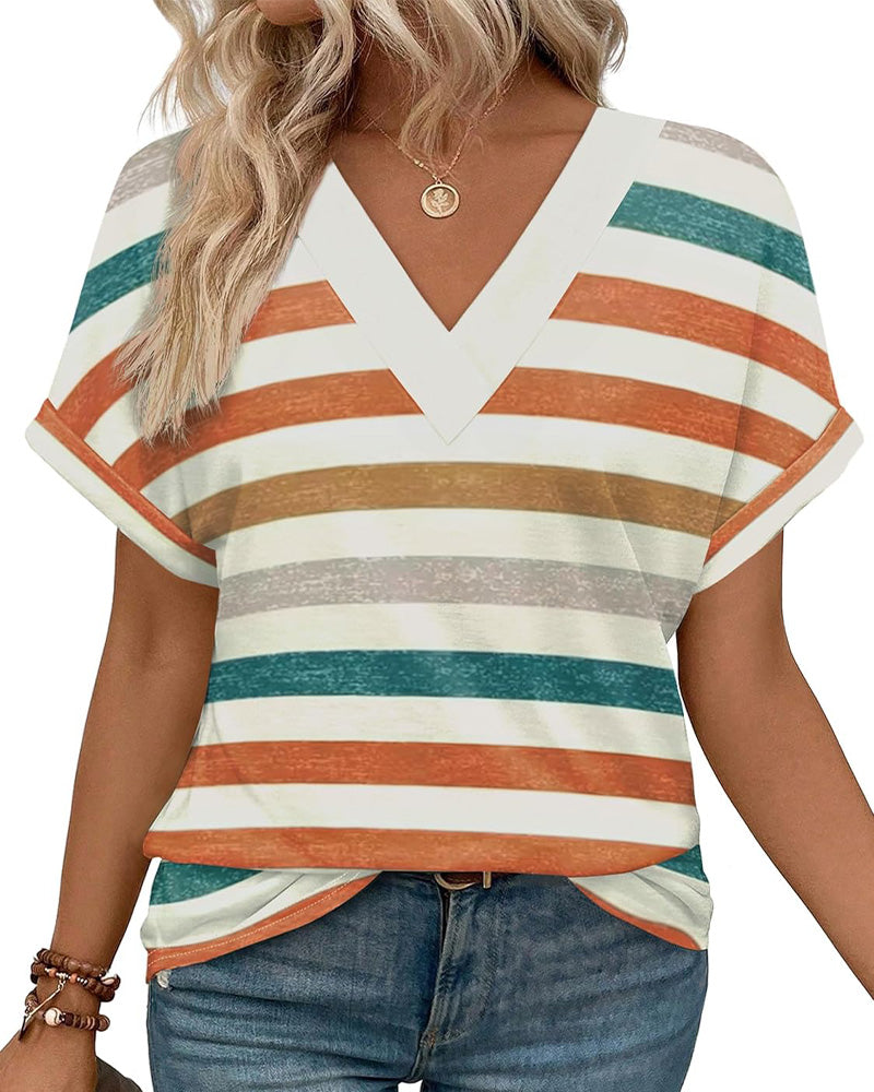 Prime™ | Comfortabel Gestreept T-shirt met Relaxte Pasvorm