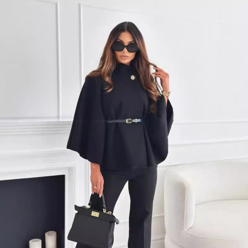 Monica™ – Elegante Vlindermouwenjas met Ceintuur