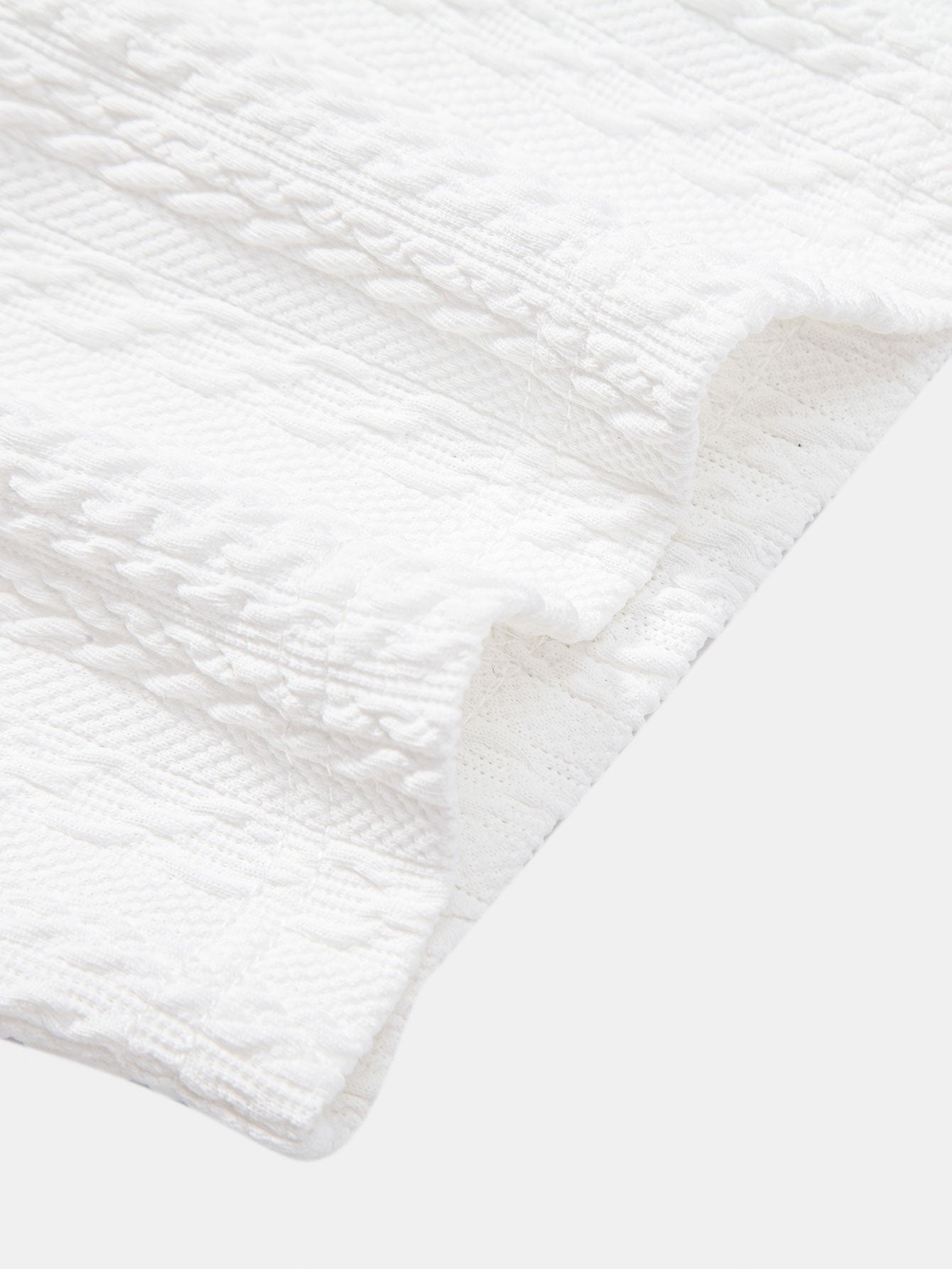 Textured Jacquard Gebreid Poloshirt