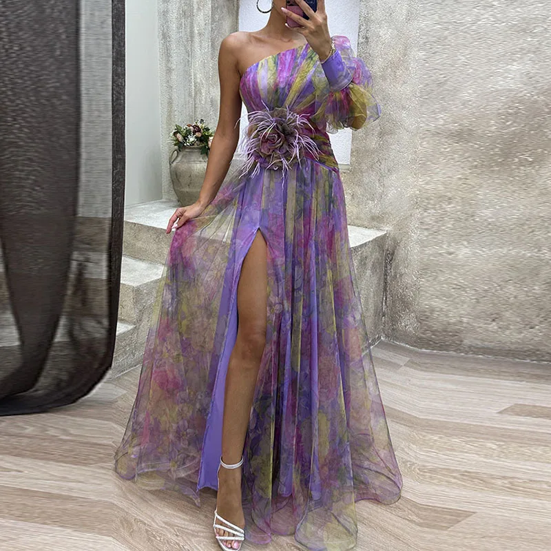 Felina | One-Shoulder Flowing Avondjurk