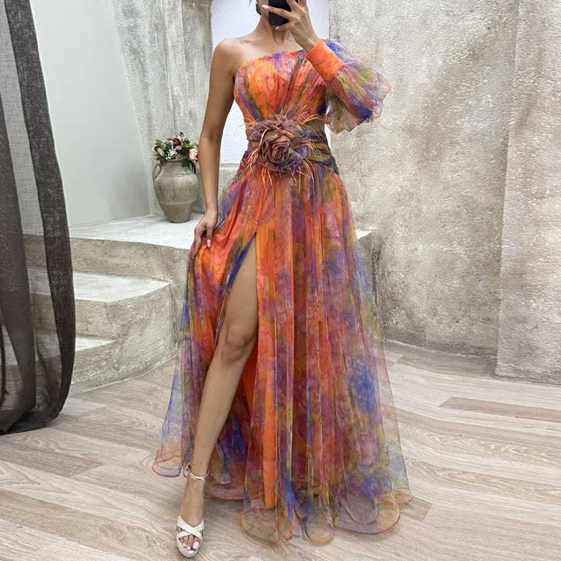Felina | One-Shoulder Flowing Avondjurk