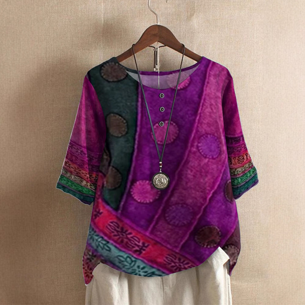Ghuen | Kleurrijke Boho Top