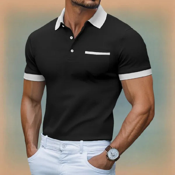 Joris – Slim Fit Polo met Contrasterende Afwerking
