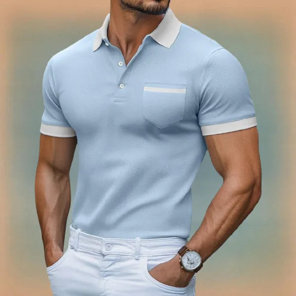 Joris – Slim Fit Polo met Contrasterende Afwerking