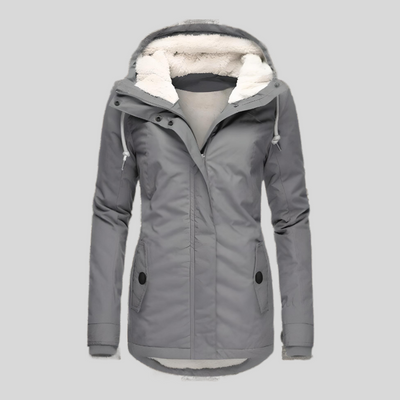 Alienor | Waterdichte Lange Jas met Capuchon en Voering