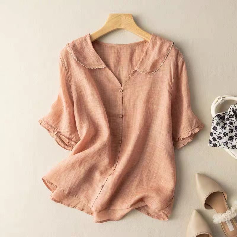 Lichtgewicht Linnen Damesblouse