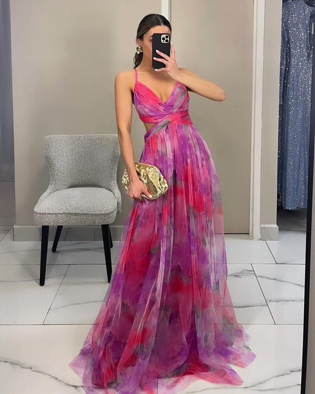Betoverende Maxi-jurk met Bloemenprint