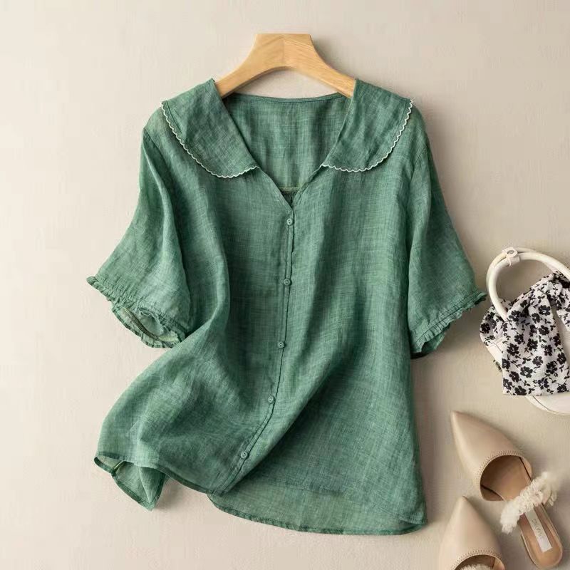 Lichtgewicht Linnen Damesblouse