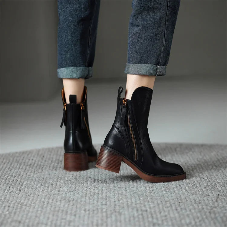 Klara™ – Leder-Stiefeletten