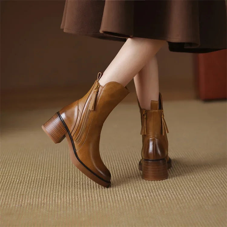 Klara™ – Leder-Stiefeletten