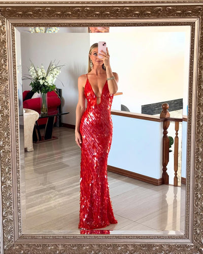 Pailletten Maxi Jurk