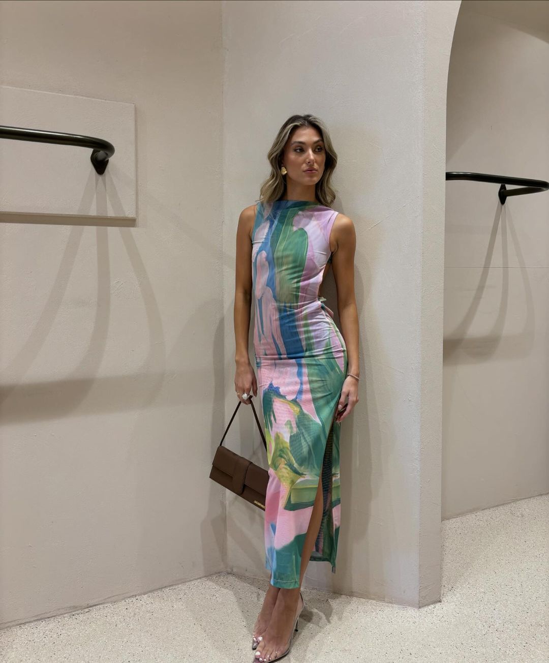 Nola | Pastelkleurige Maxi-jurk