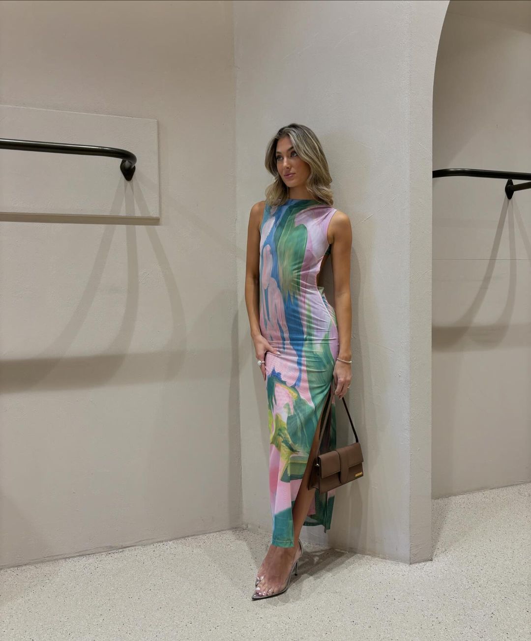 Nola | Pastelkleurige Maxi-jurk