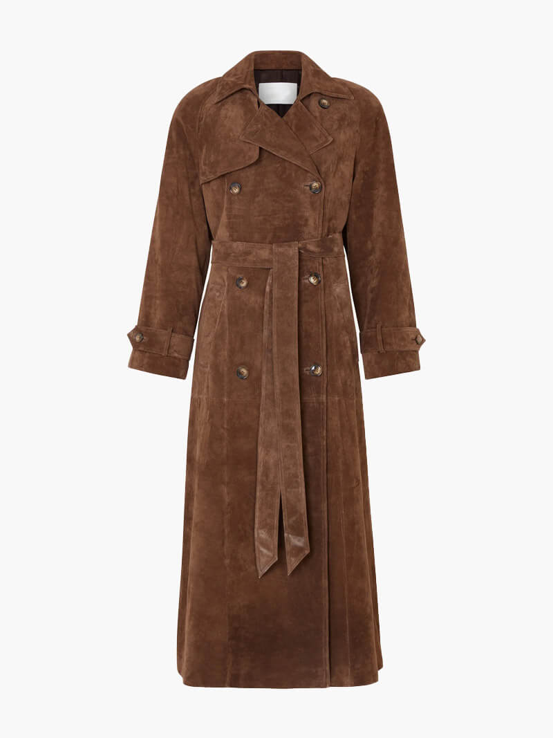 Zahra | Elegante suède Trenchcoat