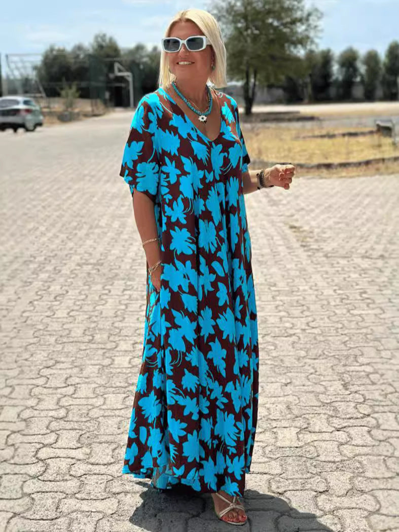 Sanne – Maxi Jurk met V-hals