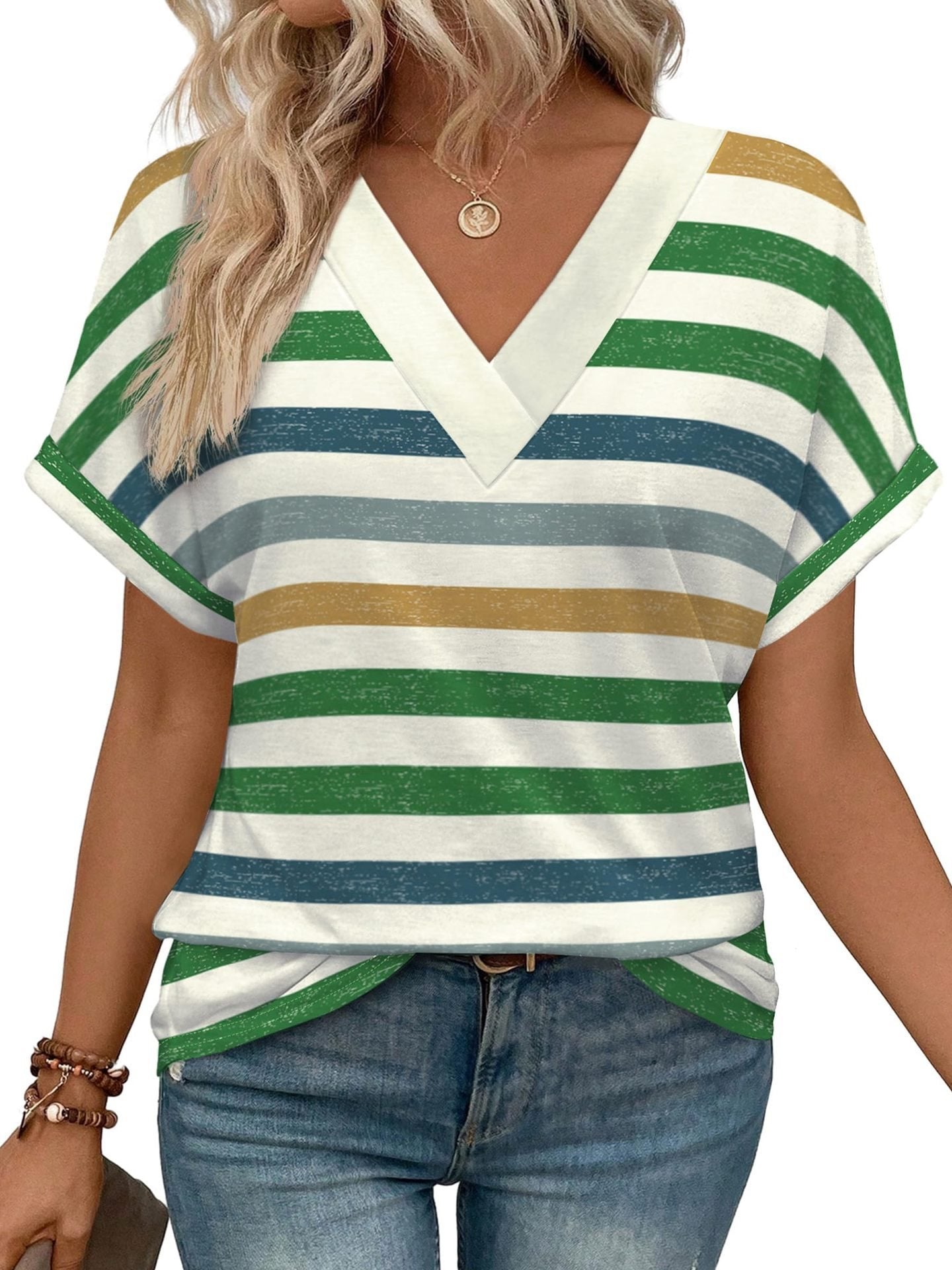 Prime™ | Comfortabel Gestreept T-shirt met Relaxte Pasvorm