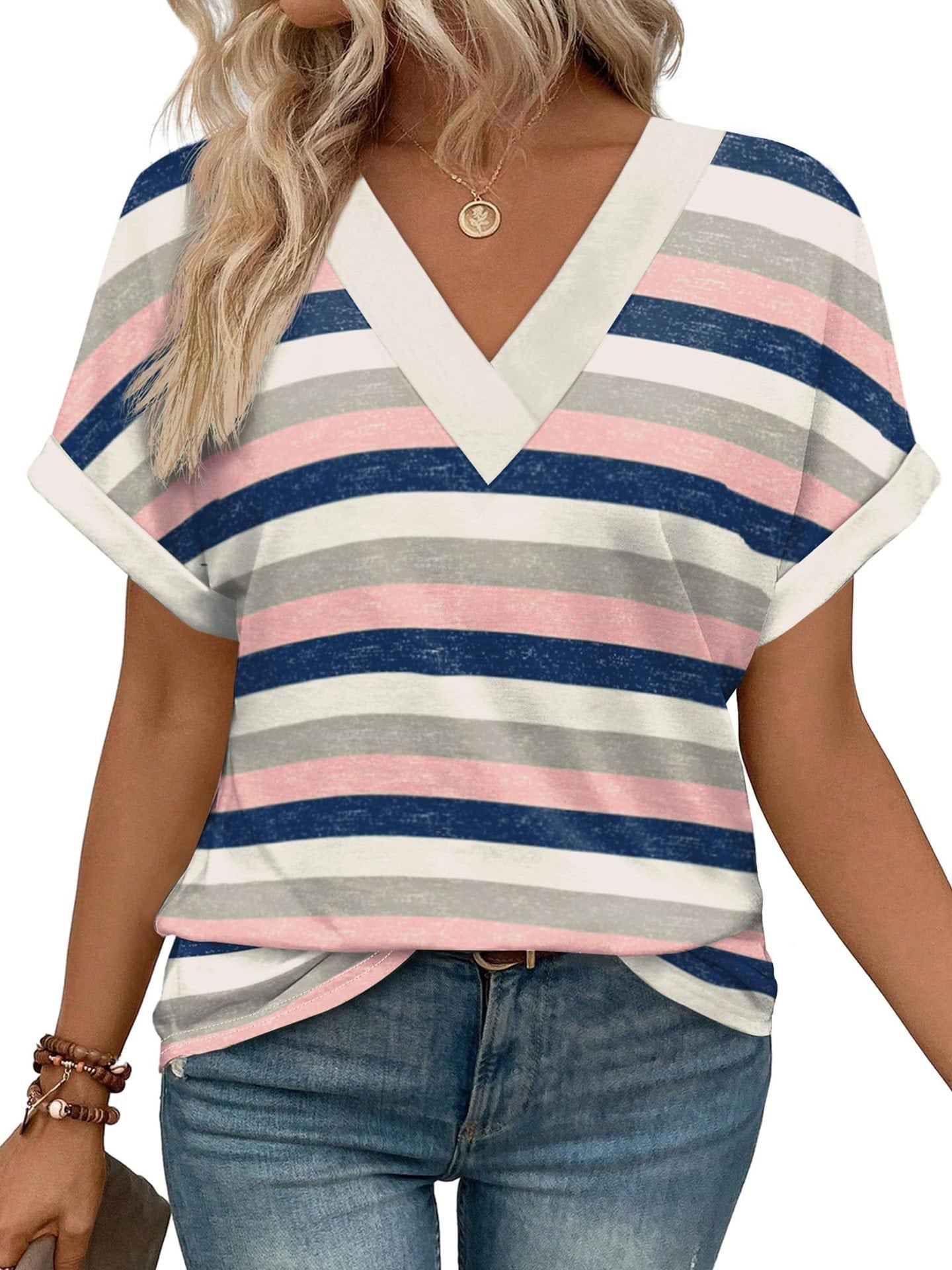 Prime™ | Comfortabel Gestreept T-shirt met Relaxte Pasvorm