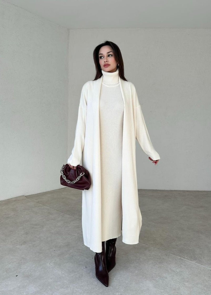 Emilie - Gebreide Jurk en Vest Set