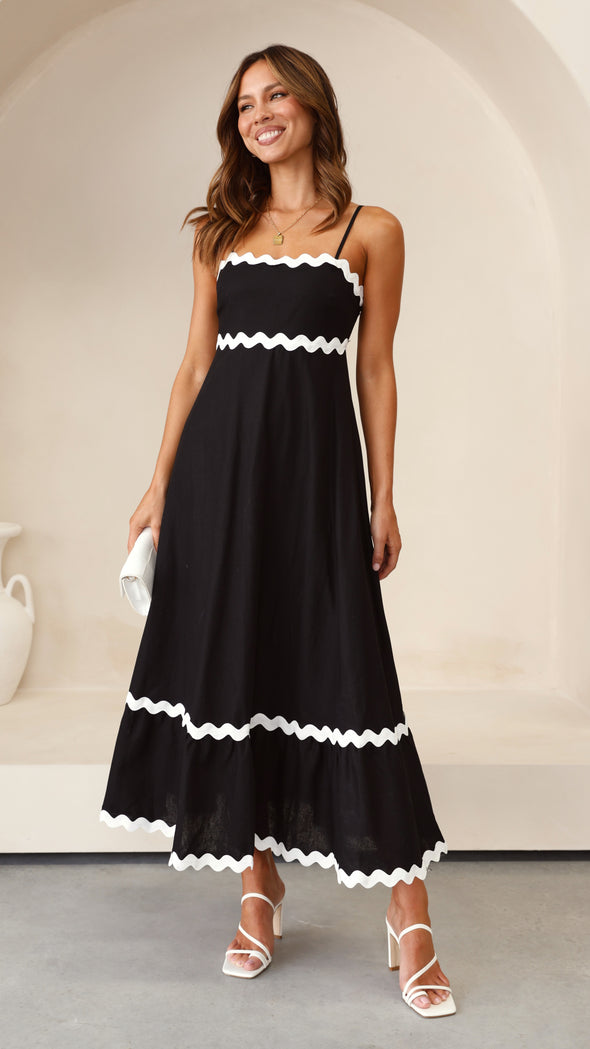 Karma | Lang Jurk met Bandjes voor een Elegante Look