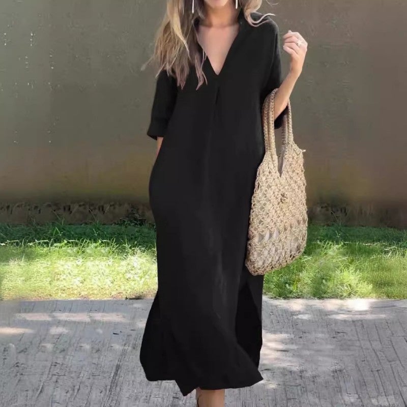 Charlotte - Casual Jurk met V-Hals