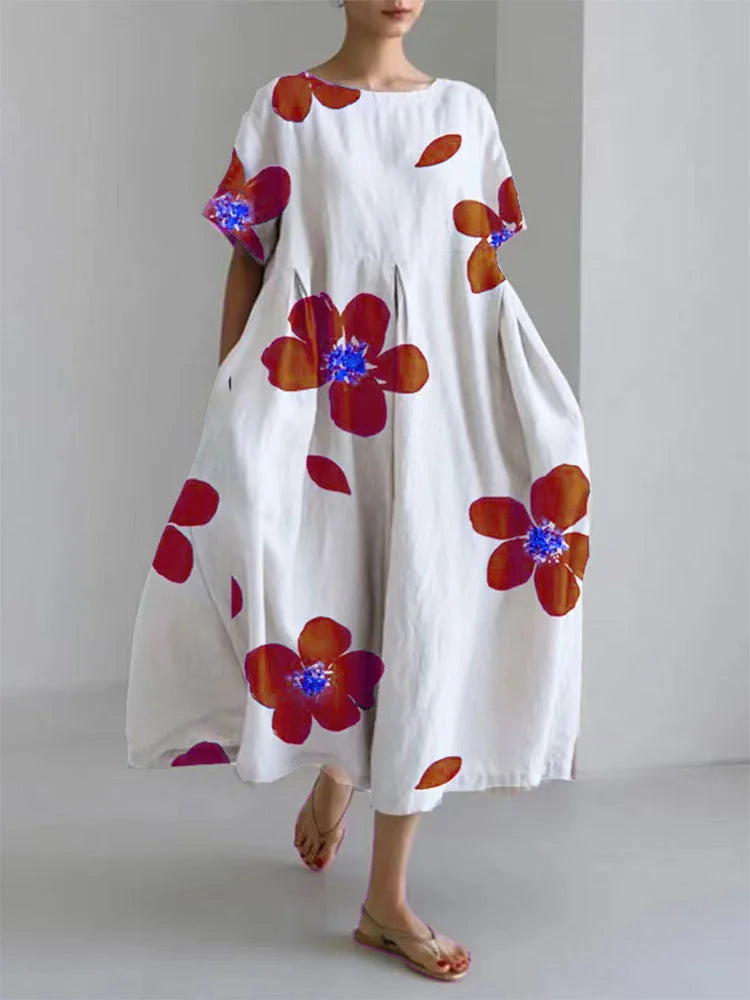 CATERINA | Zomerjurk met Bloemenprint en Zacht Comfort