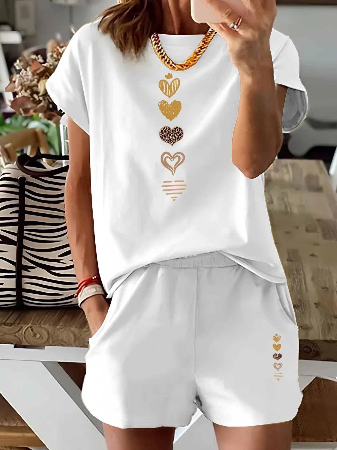 Lyra – Casual Tweedelige Set met Grafische Print