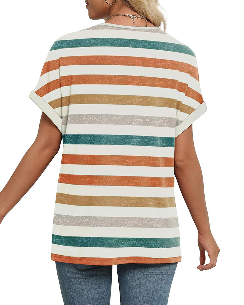 Prime™ | Comfortabel Gestreept T-shirt met Relaxte Pasvorm