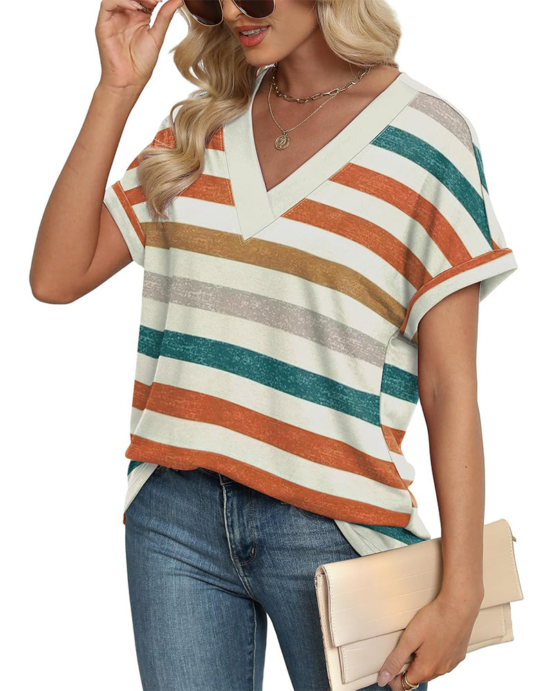 Prime™ | Comfortabel Gestreept T-shirt met Relaxte Pasvorm