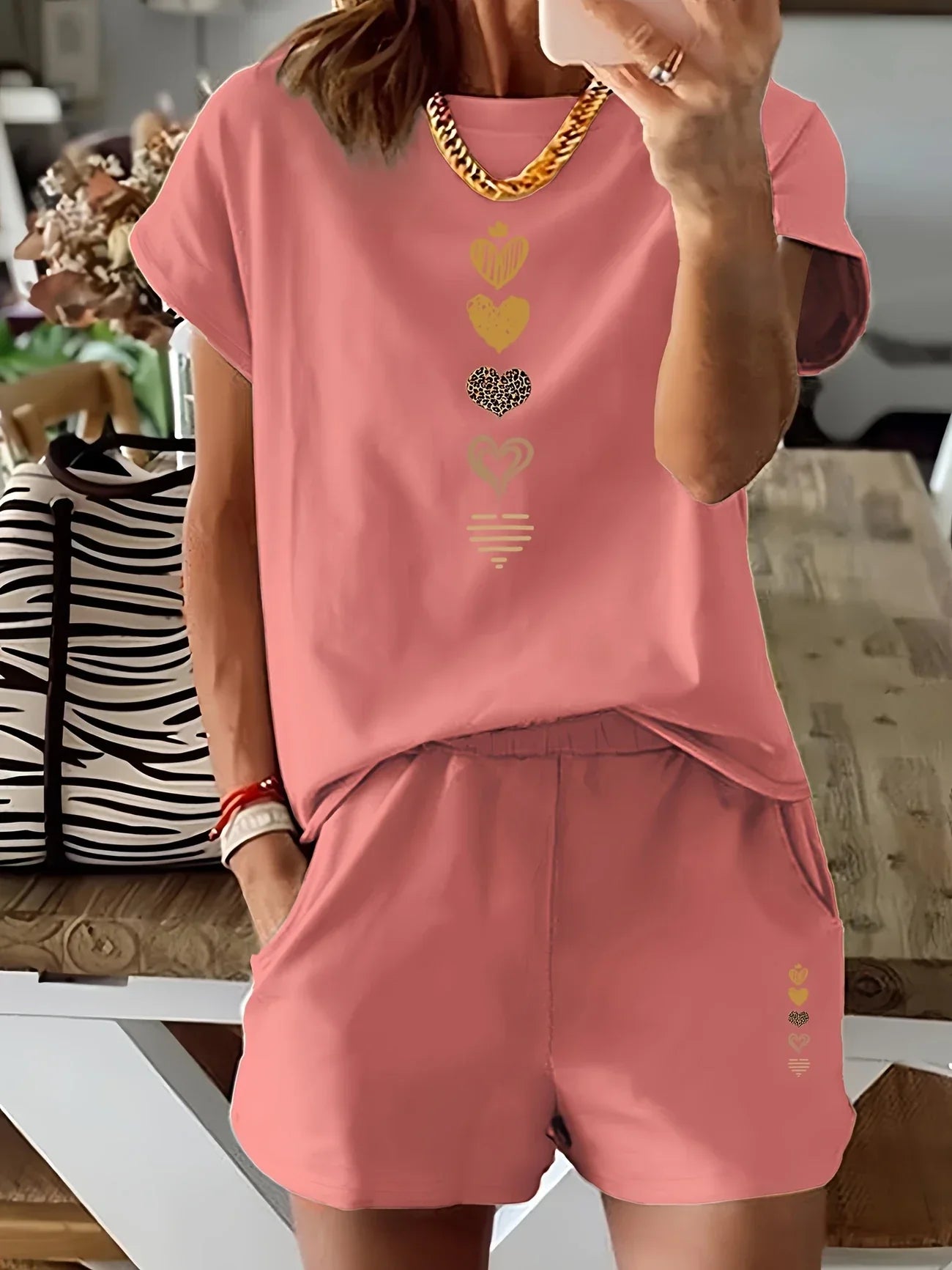 Lyra – Casual Tweedelige Set met Grafische Print