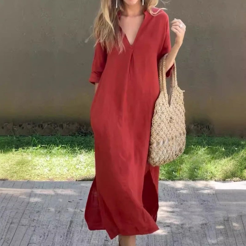 Charlotte - Casual Jurk met V-Hals