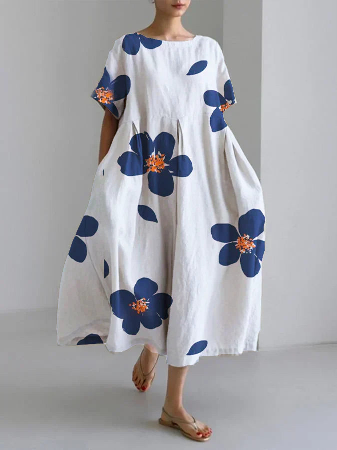 CATERINA | Zomerjurk met Bloemenprint en Zacht Comfort
