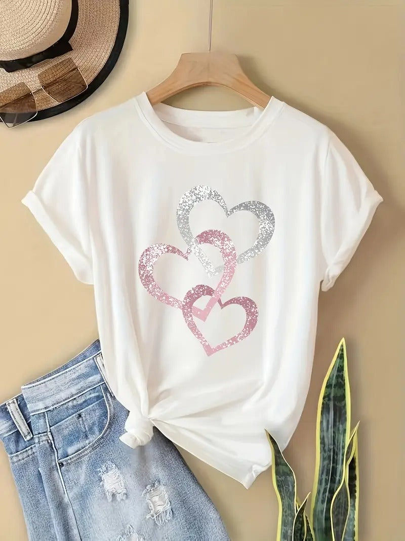 Hjertesag T-shirt | Samen tegen Borstkanker (1+1 GRATIS)