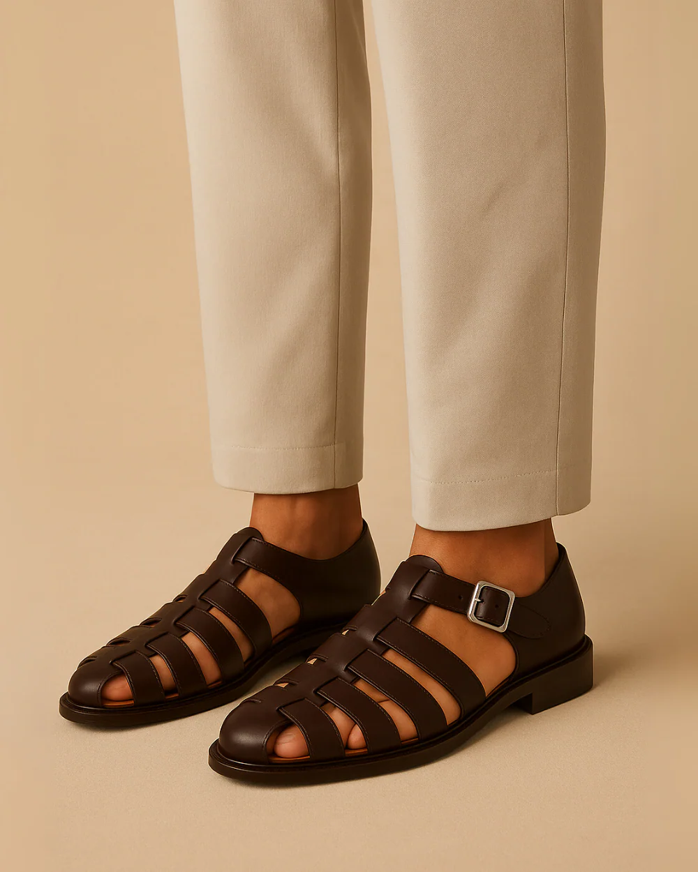 Henry | Gesloten Sandalen met Bandje