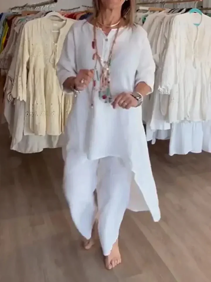 Vienna | Linnen-set met broek