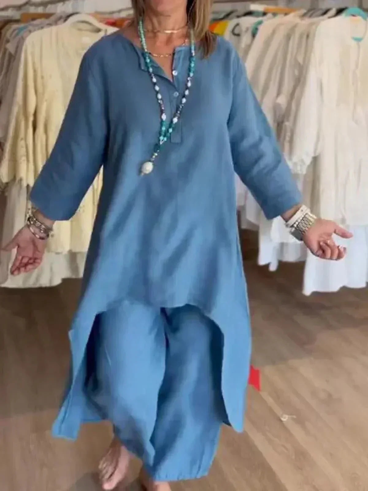 Vienna | Linnen-set met broek