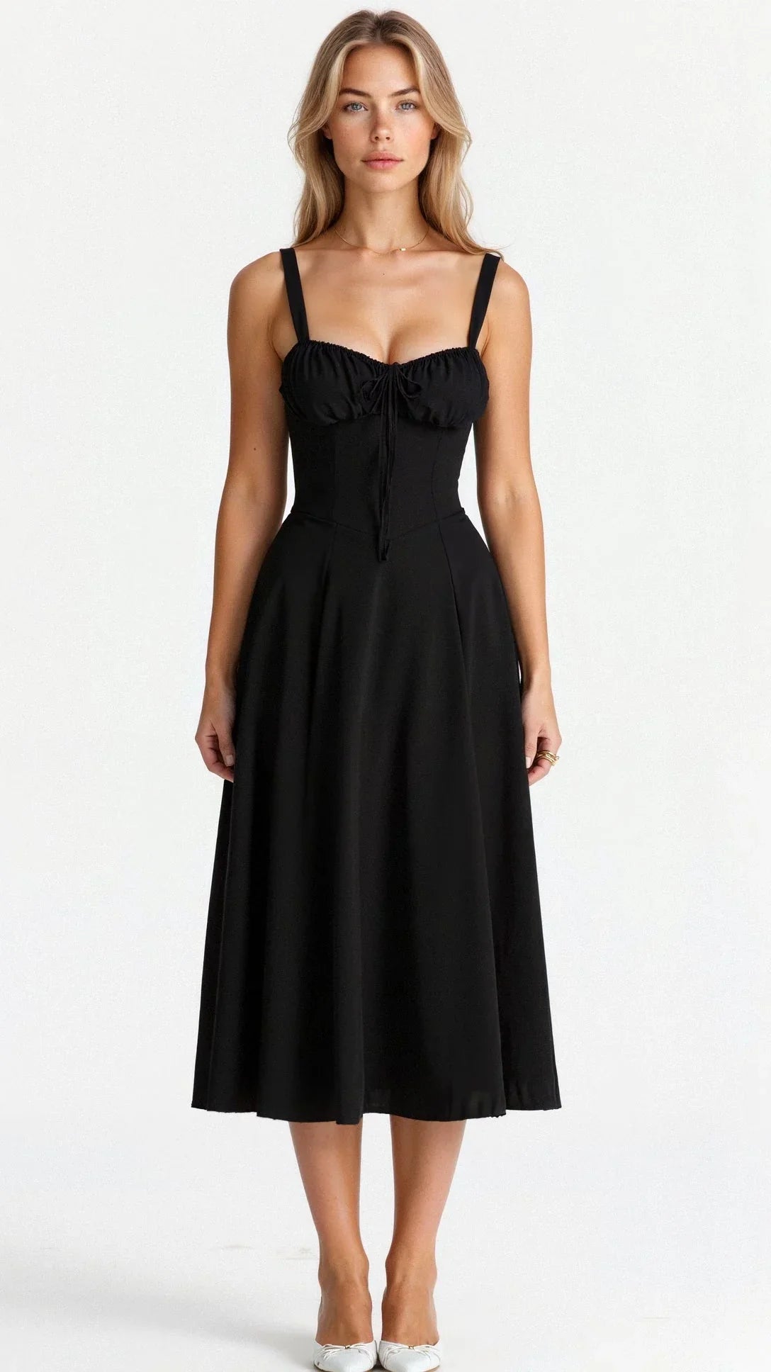 Floral Bustier Midriff Taillecorrigerende Jurk