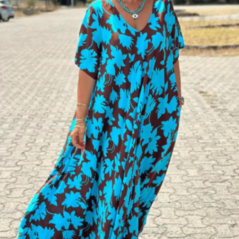 Sanne – Maxi Jurk met V-hals